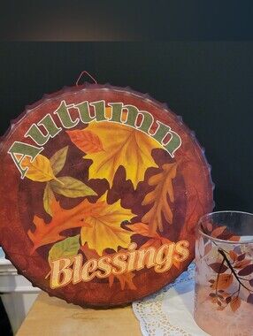 Fall Autumn Wall Decor & Unusual Candle HolderThanksgiving